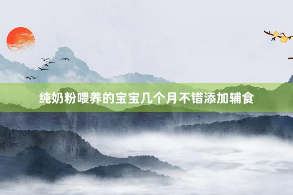 纯奶粉喂养的宝宝几个月不错添加辅食