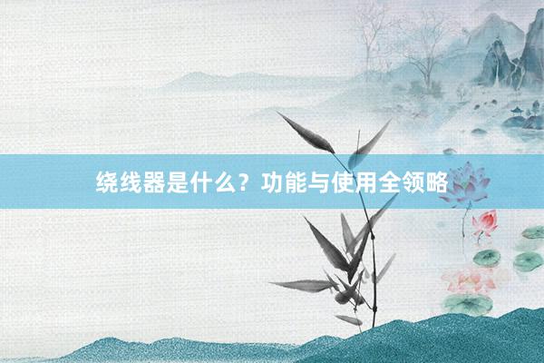绕线器是什么?功能与使用全领略