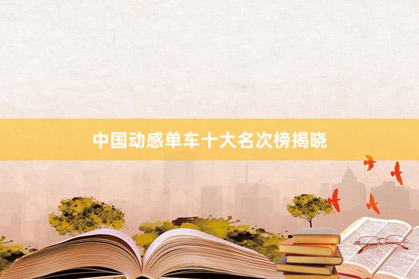 中国动感单车十大名次榜揭晓